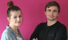 Justyna Żelazińska i Przemysław Słowiński w BE Media