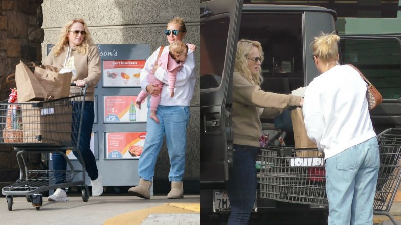 Rebel Wilson z narzeczoną i dzieckiem na zakupach