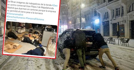 Ogromne opady śniegu w Hiszpanii. Ponad 100 osób utknęło na noc w centrum handlowym