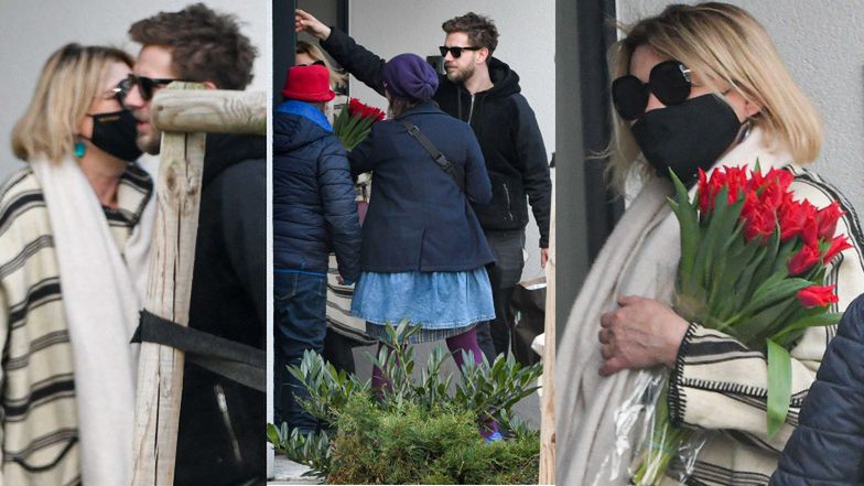 Antoni Królikowski odwiedza Joannę Opozdę z mamą, babcią i ciocią