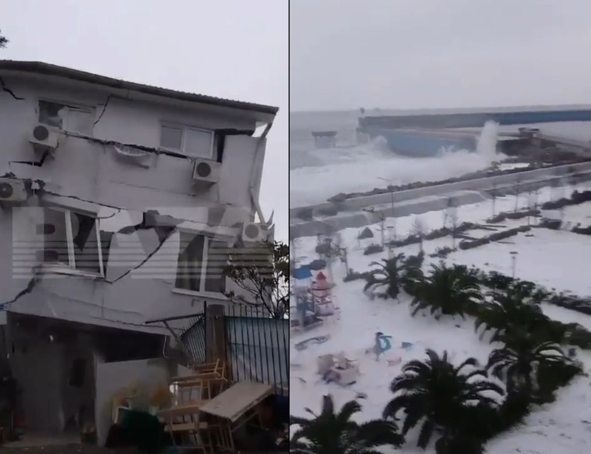Potężny sztorm w Soczi. Zniszczone drogi i zawalone budynki