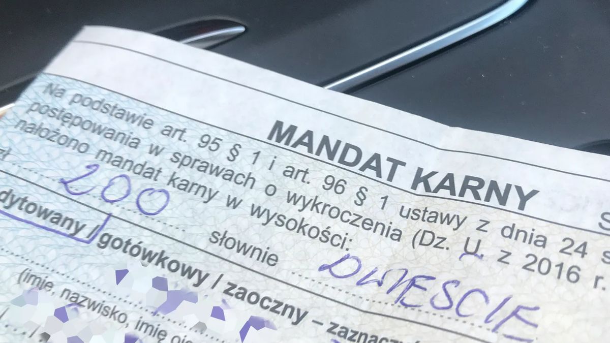 Mandat karny - zdjęcie ilustracyjne