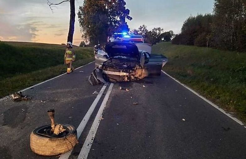 Wypadek pod Olsztynem, którego sprawcą był Piotr K.
