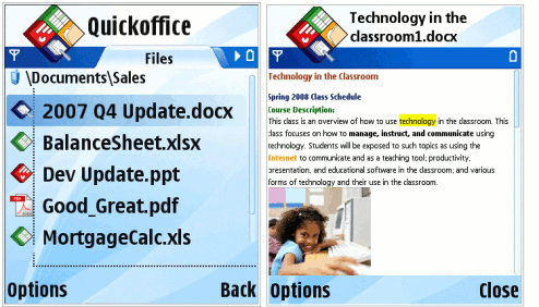 Porównanie pakietów biurowych dla telefonów 3