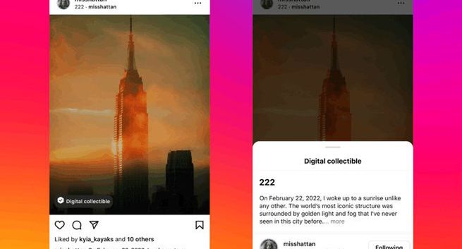 Instagram uruchamia NFT w 100 krajach