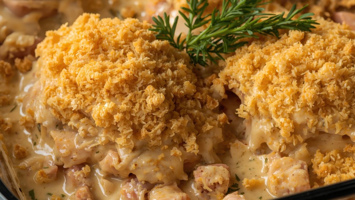 Pieczone filety z kurczaka w kremowym sosie