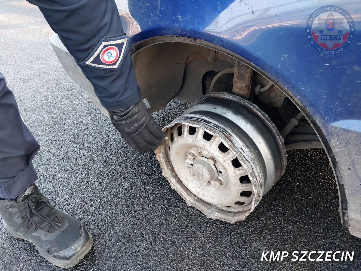 Mężczyzna jechał na samej feldze