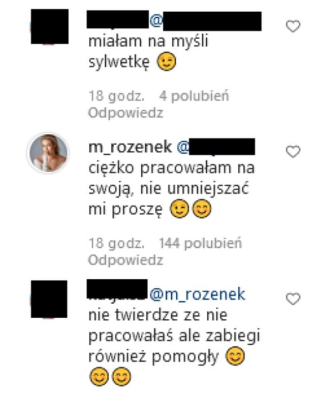 Komentarze na profilu Małgorzaty Rozenek