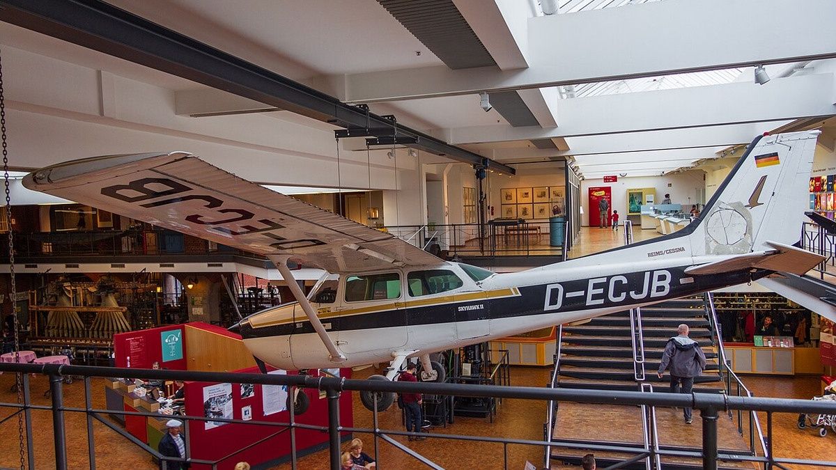 Cessna Mathiasa Rusta w Niemieckim Muzeum Techniki w Berlinie, 2015 rok.