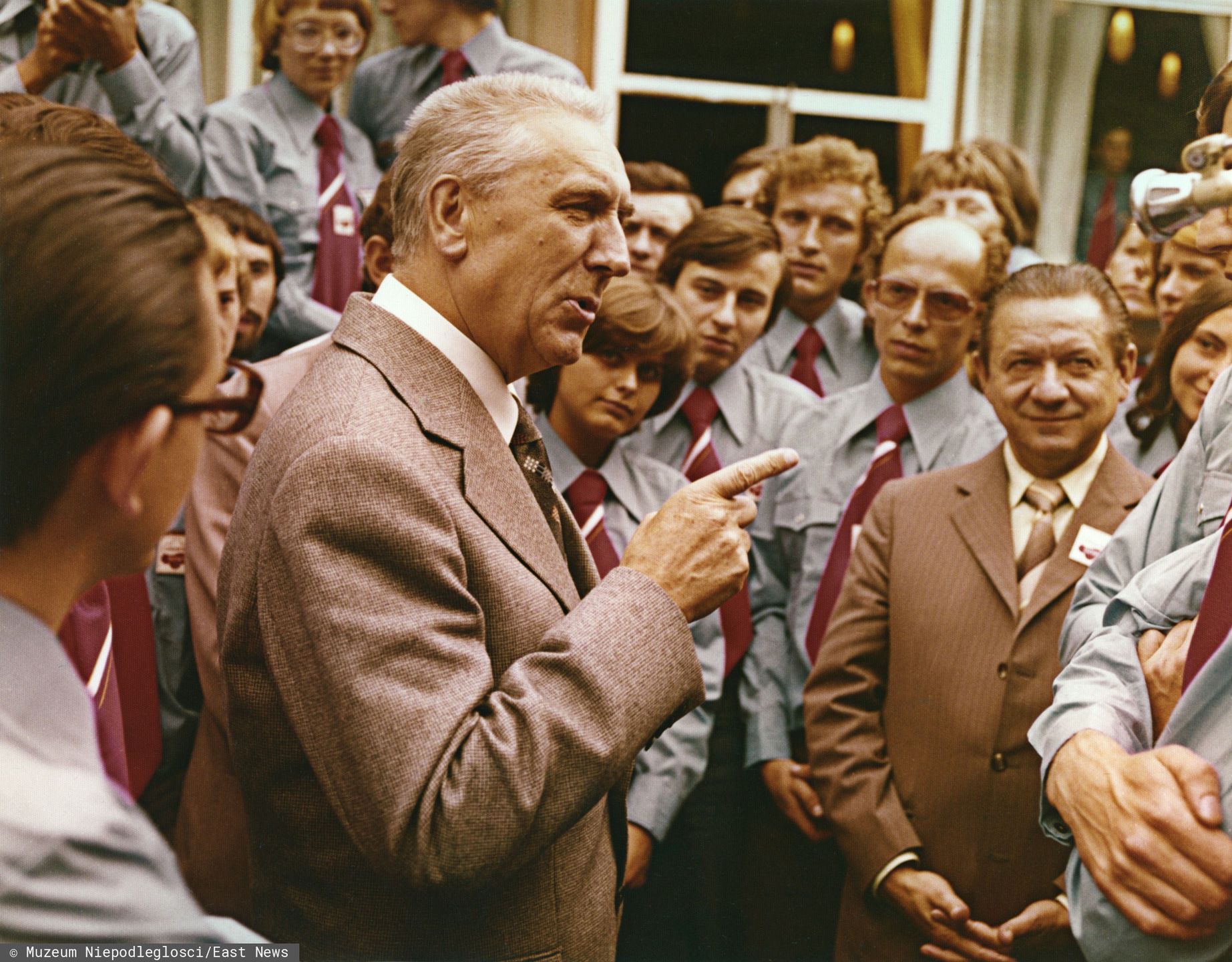 Edward Gierek w latach 70. z aktywem ZSMP