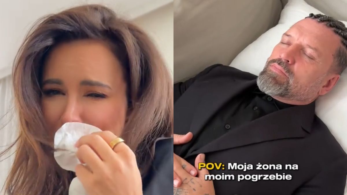 Natalia Siwiec odegrała scenkę z pogrzebu swojego męża