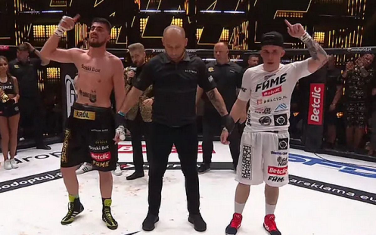 Życiński i Parke tuż przed ogłoszeniem werdyktu na Fame MMA 10 