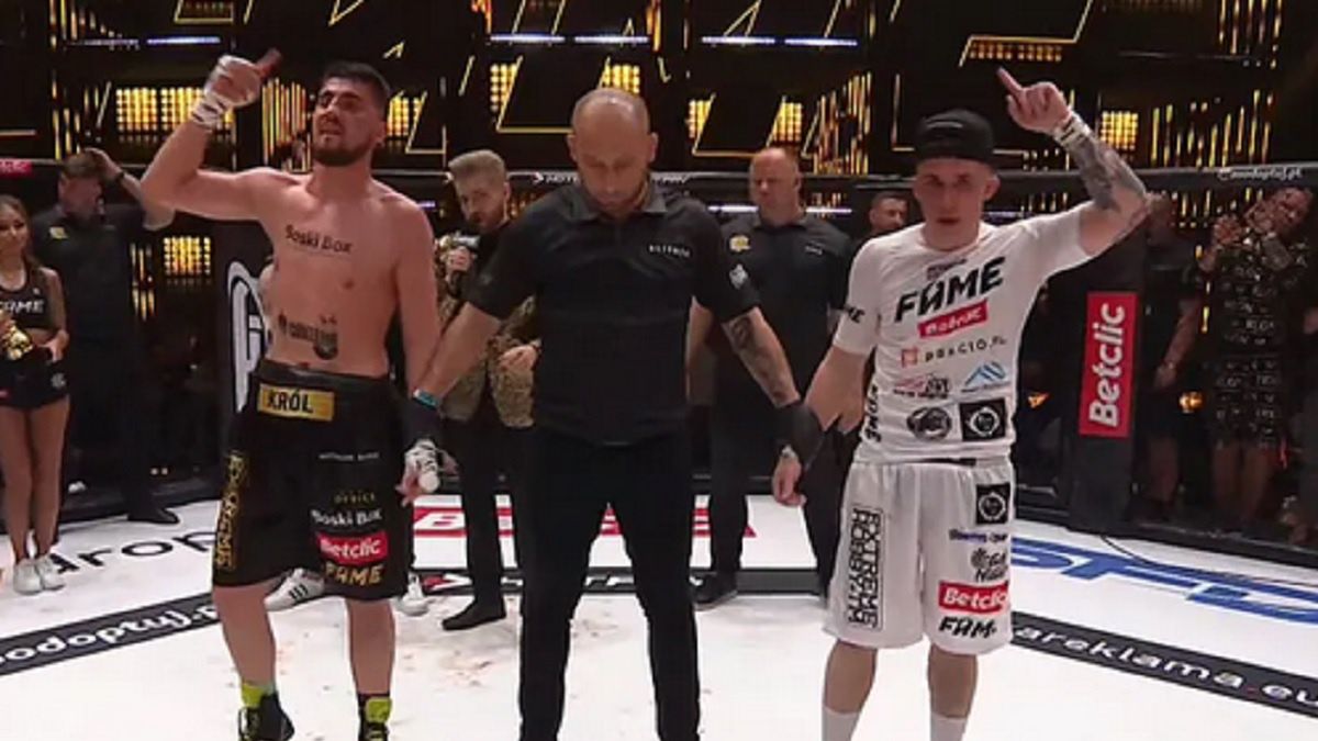 Życiński i Parke tuż przed ogłoszeniem werdyktu na Fame MMA 10 