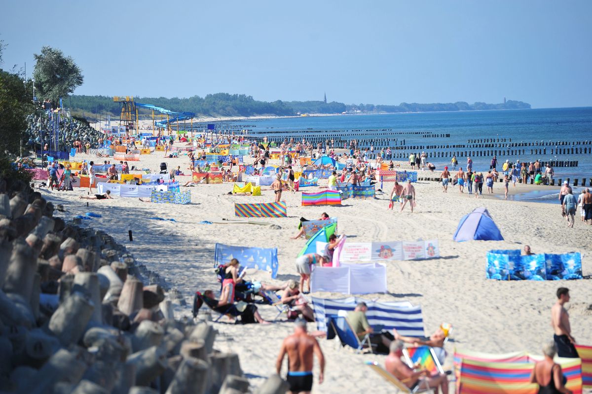 Plaża w Mielnie. Zdjęcie ilustracyjne