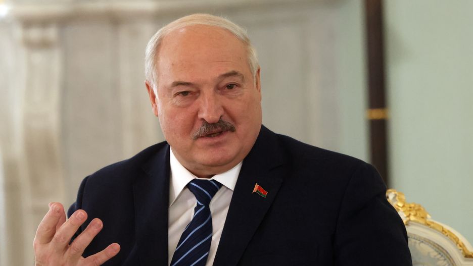 SAINT PETERSBURG, RUSSIA - JANUARY 28: (RUSSIA OUT) Belarussian President Alexander Lukashenko speaks during a communication session with the Vostok Station, a Russian research station in Antarctica, at the Konstantin Palace on January 28, 2024  in Saint Petersburg, Russia. Belarussian President Lulashenko arrived to Saint Petersburg to take part in the events, marking the 80th annversary of the end of the Siege of Leningrad. (Photo by Contributor/Getty Images)