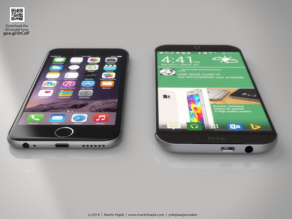 HTC One (M9), Galaxy S6 i iPhone 6 - porównanie renderów 9