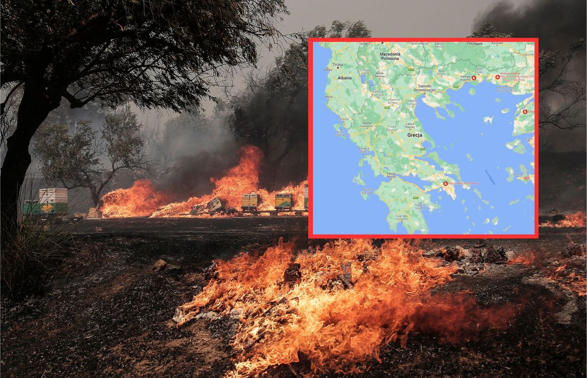 Pożary Grecja 2023. Nowa fala. Gdzie pojawił się ogień?