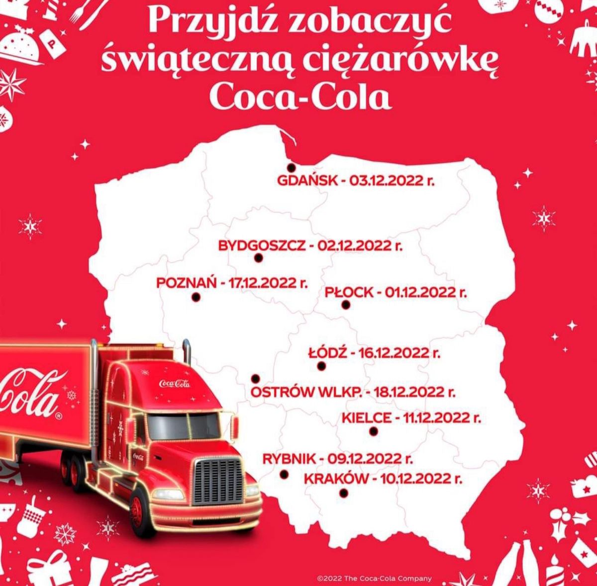 Різдвяна вантажівка Coca-Cola завітає до польських міст