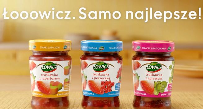 „Wszystkie truskawki takie, że łooo!” w reklamie dżemów Łowicz (wideo)