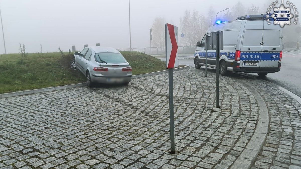 Próba pokonania ronda zakończyła się na rabatce