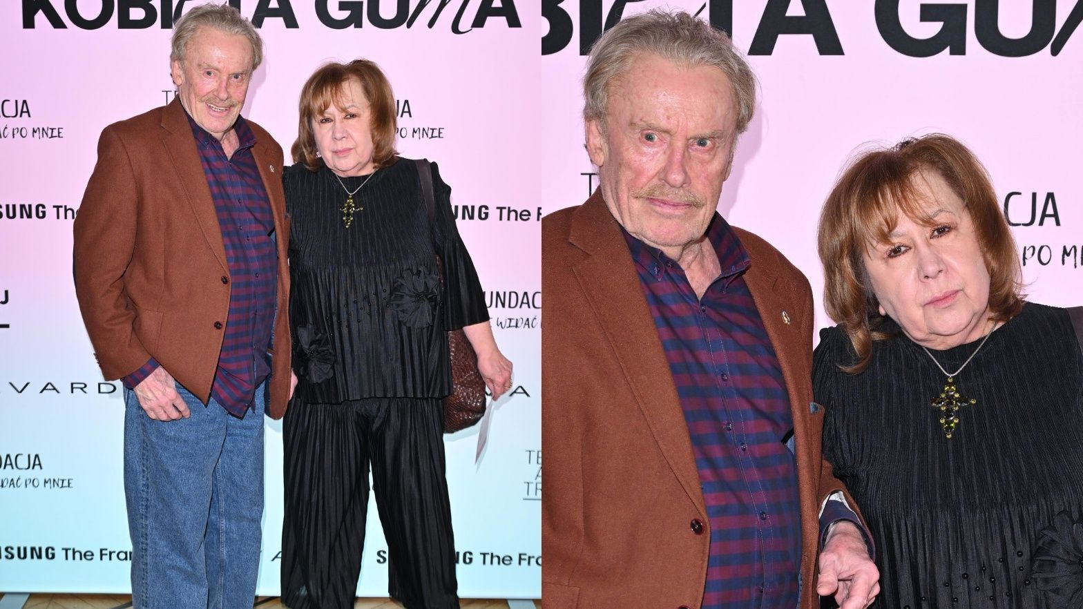 Daniel Olbrychski porwał żonę na teatralną premierę "Kobiety-Gumy"