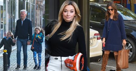 Uśmiechnięta Rusin z psem Czarkiem, Wojciechowska na motorze i Urbański z córkami pod studiem "DD TVN" (ZDJĘCIA)