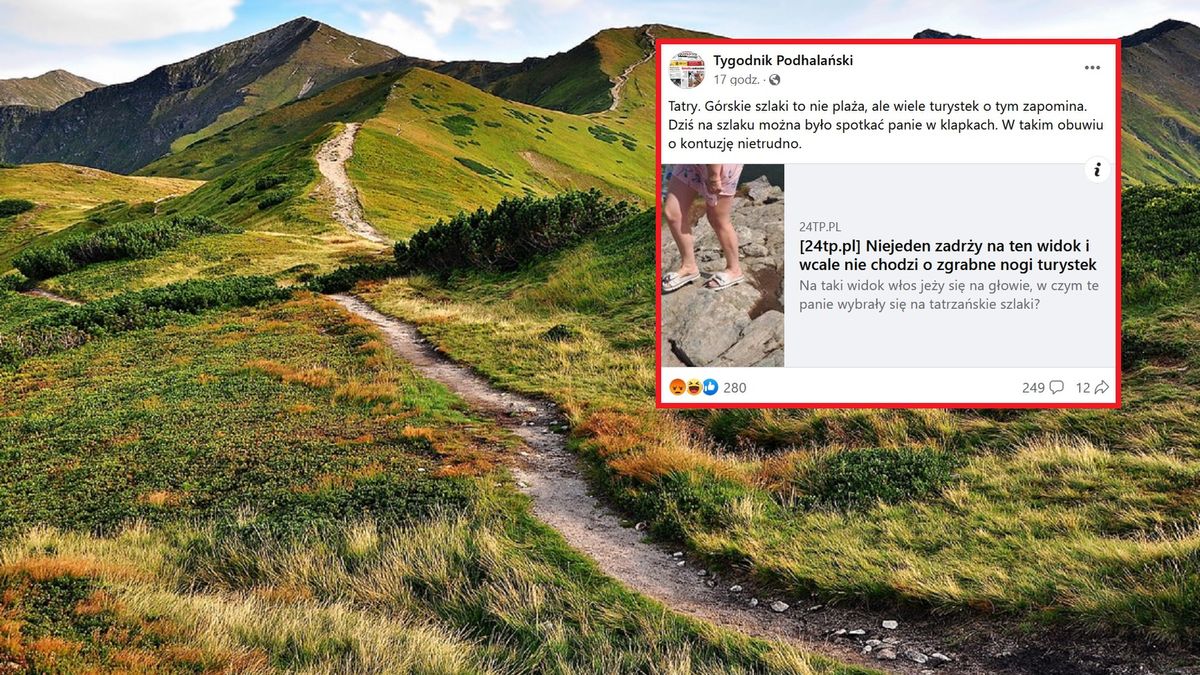 Turyści zakładają nieodpowiednie obuwie w góry.