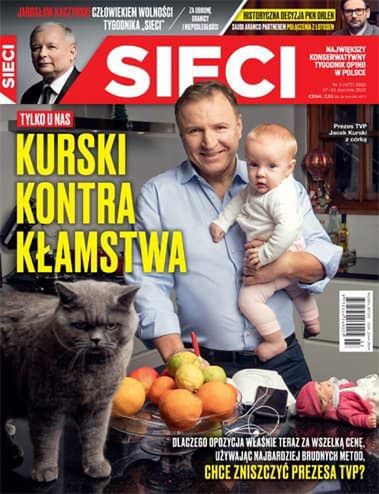 Jacek Kurski i Anna Klara Teodora na okładce "Sieci"