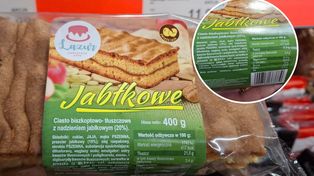 W Aldi wypatrzyłam ciasto jabłkowe. Spojrzawszy na etykietę, szybko odłożyłam je na półkę