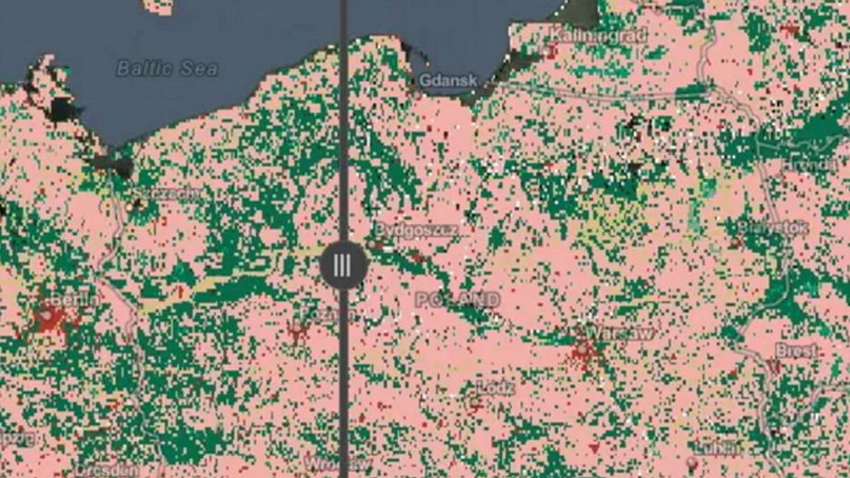 Esri Land Cover 2050 - interaktywna mapa świata