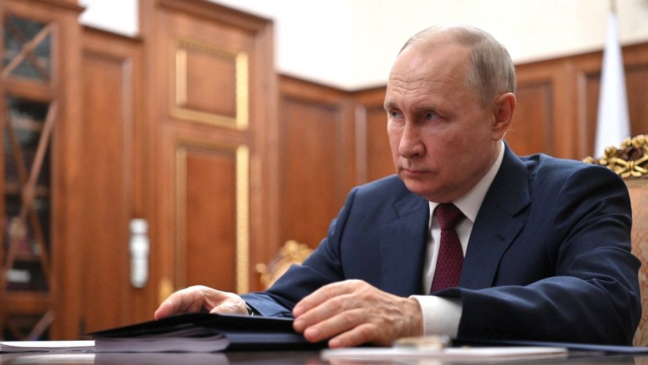 Temporary
MOSCOW, RUSSIA - JULY 05: (----EDITORIAL USE ONLY ? MANDATORY CREDIT - 'KREMLIN PRESS OFFICE / HANDOUT' - NO MARKETING NO ADVERTISING CAMPAIGNS - DISTRIBUTED AS A SERVICE TO CLIENTS----) Russian President Vladimir Putin meets with Russian Prime Minister Mikhail Mishustin (not seen) in Moscow, Russia on July 05, 2023. Kremlin Press Office / Handout / Anadolu Agency/ABACAPRESS.COM
AA/ABACA