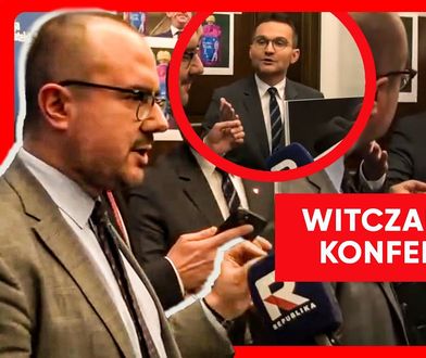 Sceny pod biurem KO w Sejmie. Politycy PiS kontra poseł Witczak