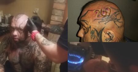 Zawodnik MMA WYPALIŁ SOBIE NA GŁOWIE numer cielaka idącego na rzeź! "Ludziom trzeba PIE*DOLNĄĆ MŁOTKIEM W GŁOWĘ!"