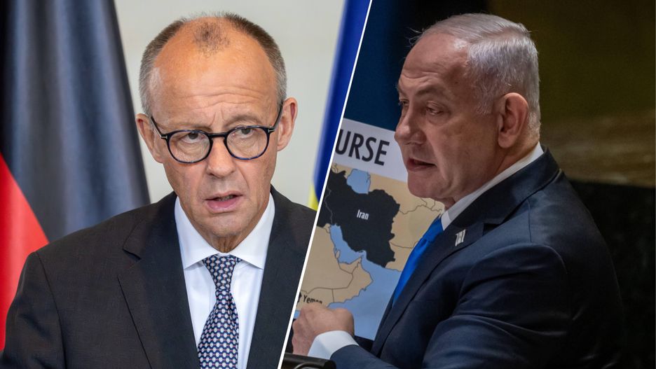Friedrich Merz i Benjamin Netanjahu 