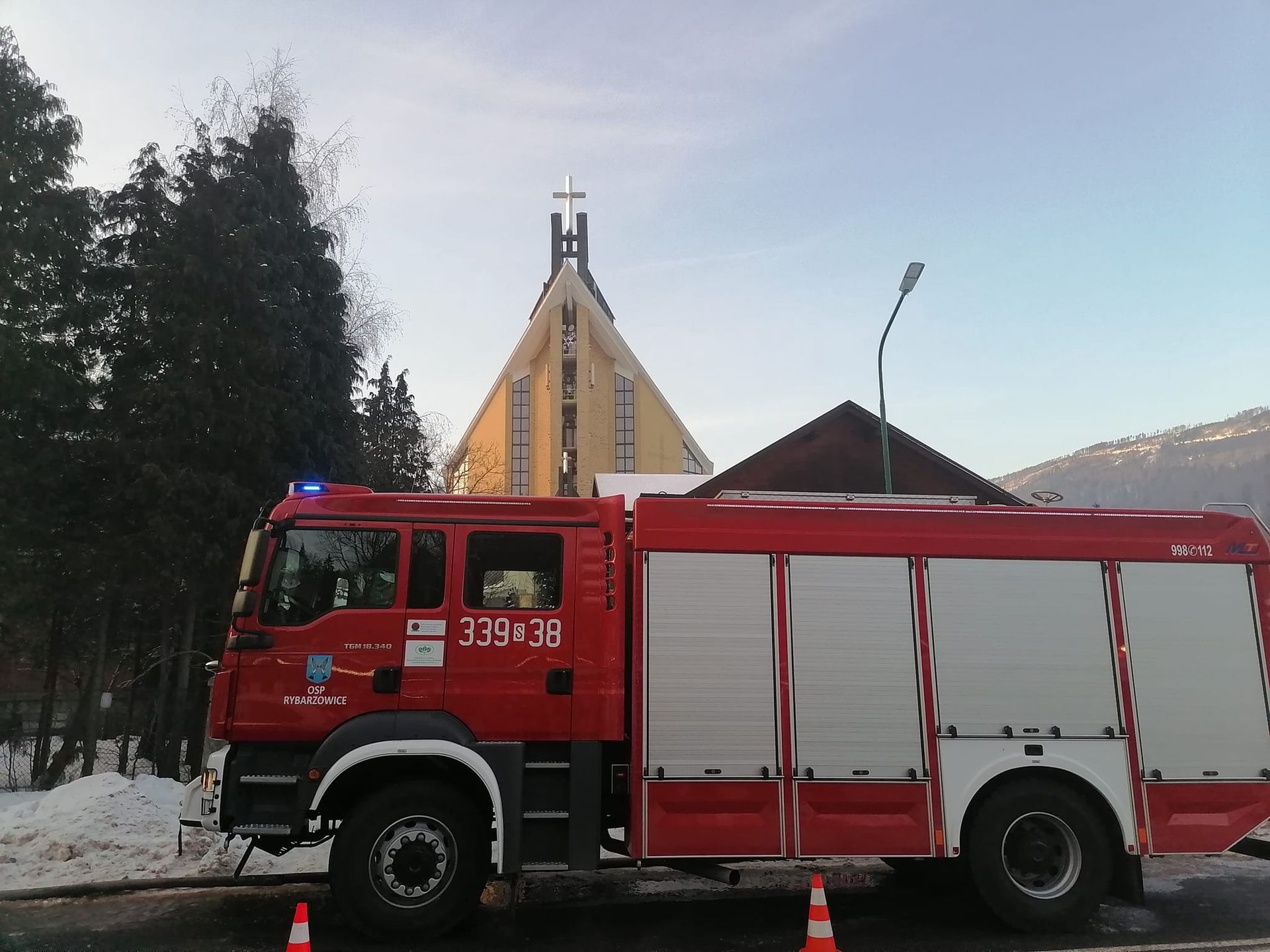 Pożar drewnianego domu w Szczyrku 
