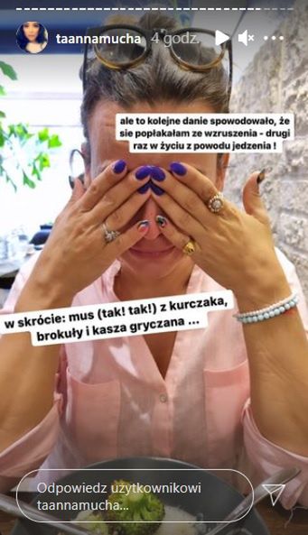 Relacja Ani Muchy z jednej z lokalnych restauracji