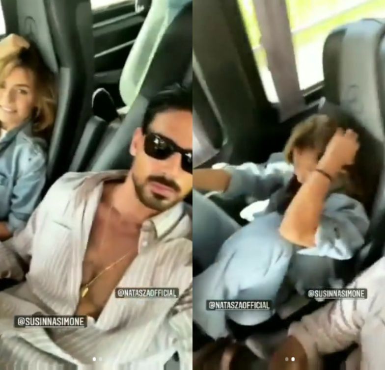 Natasza Urbańska i Michele Morrone dokazują (?) podczas wspólnej jazdy samochodem