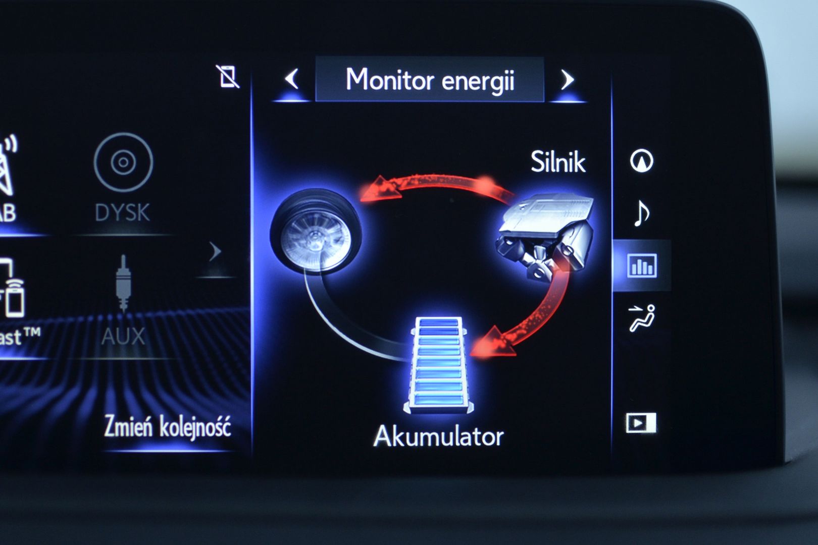 Kiedy brakuje prądu, silnik spalinowy ładuje akumulator i napędza koła jednocześnie