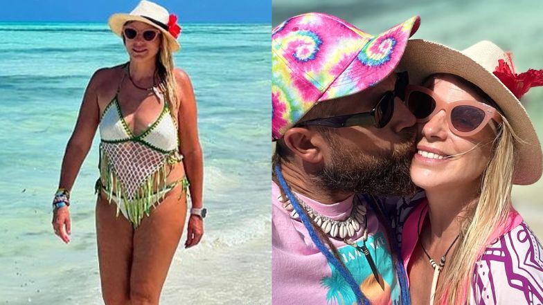 Odziana w bikini Maria Sadowska tonie w objęciach męża podczas wakacji na Zanzibarze. "Oszałamiające piękno!"