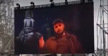 Pokazali go w okupowanym mieście. Nieżyjący propagandysta "przemówił"