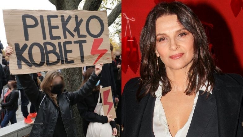 Juliette Binoche wspiera Strajk Kobiet w Polsce