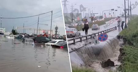 Megadeszcz w Rosji. "Samochody idą na dno". Zamknięte autostrady