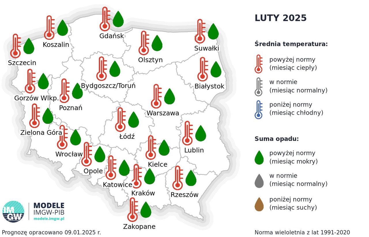 IMGW pokazał prognozę długoterminową