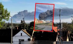 Ogromny pożar w zakładach chemicznych w Brzegu Dolnym