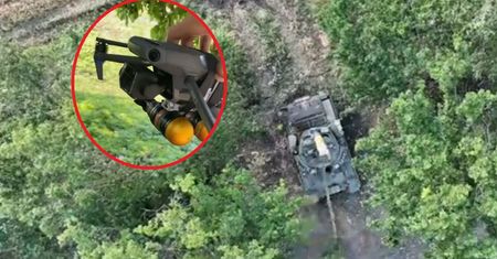 Przerobili sklepowego drona. Teraz zrzuca na Rosjan granaty M40A1 HEDP