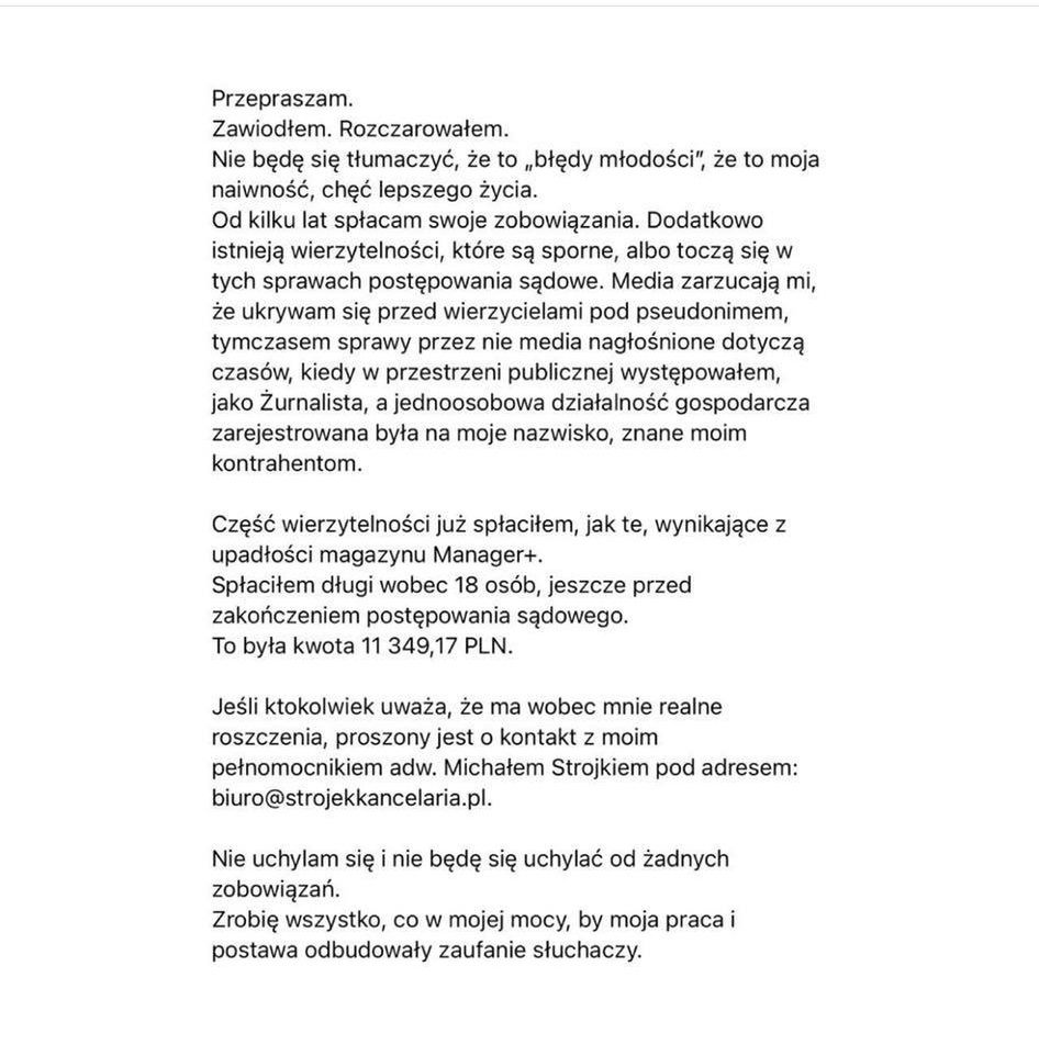 Oświadczenie Żurnalisty