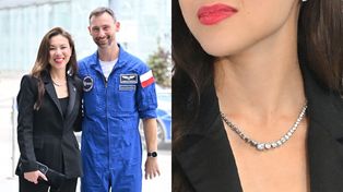 Spięcie o "drogi" naszyjnik Aleksandry Uznańskiej-Wiśniewskiej. Żona astronauty już zabrała głos: "Odsprzedam za pół ceny"