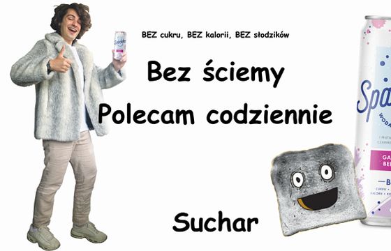 Żywiec Zdrój z Sucharem Codziennym promuje napój Sparkles