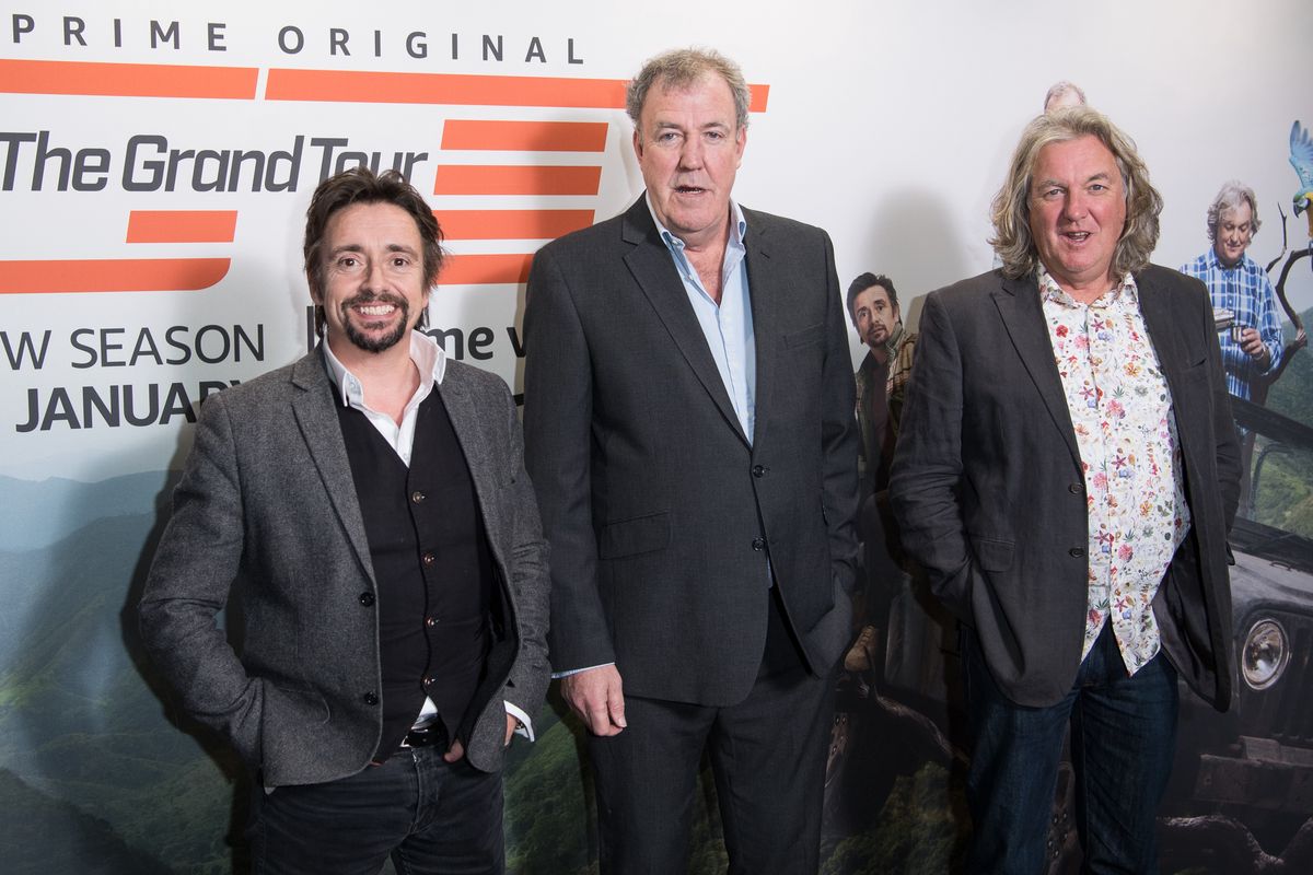 Gospodarze 'The Grand Tour'. Od lewej Richard Hammond, Jeremy Clarkson i James May 