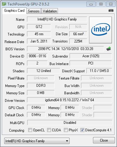 Acer Aspire 5750G - laptop do gier do 2500 zł [test cz. 2] 3